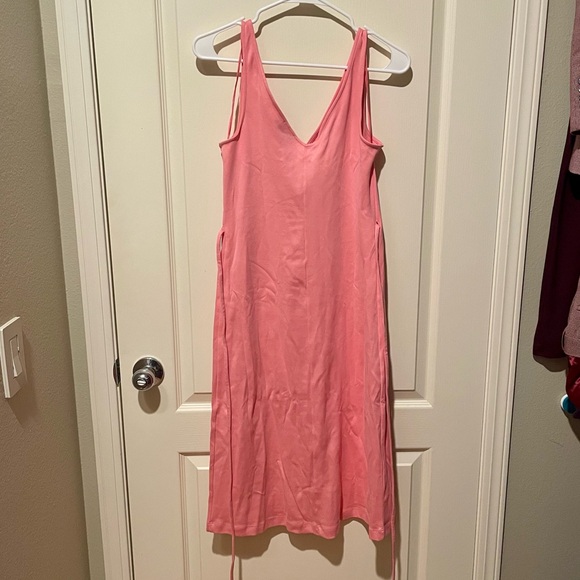 AYR The Yowza Dress XS Agua Fresca Pink Wrap Dress 100% Pima Cotton NWT - Picture 5 of 7